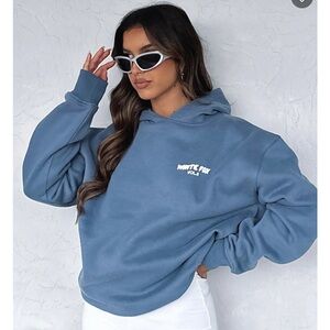 NWT White Fox Vol. 3 hoodie, Ocean Blue, size M/L